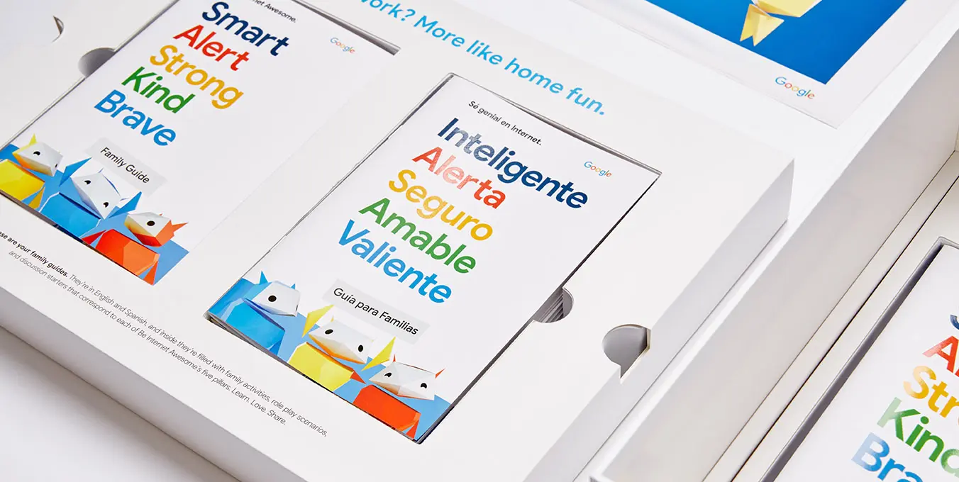 Be Internet Awesome Kit Box with blue toy inside