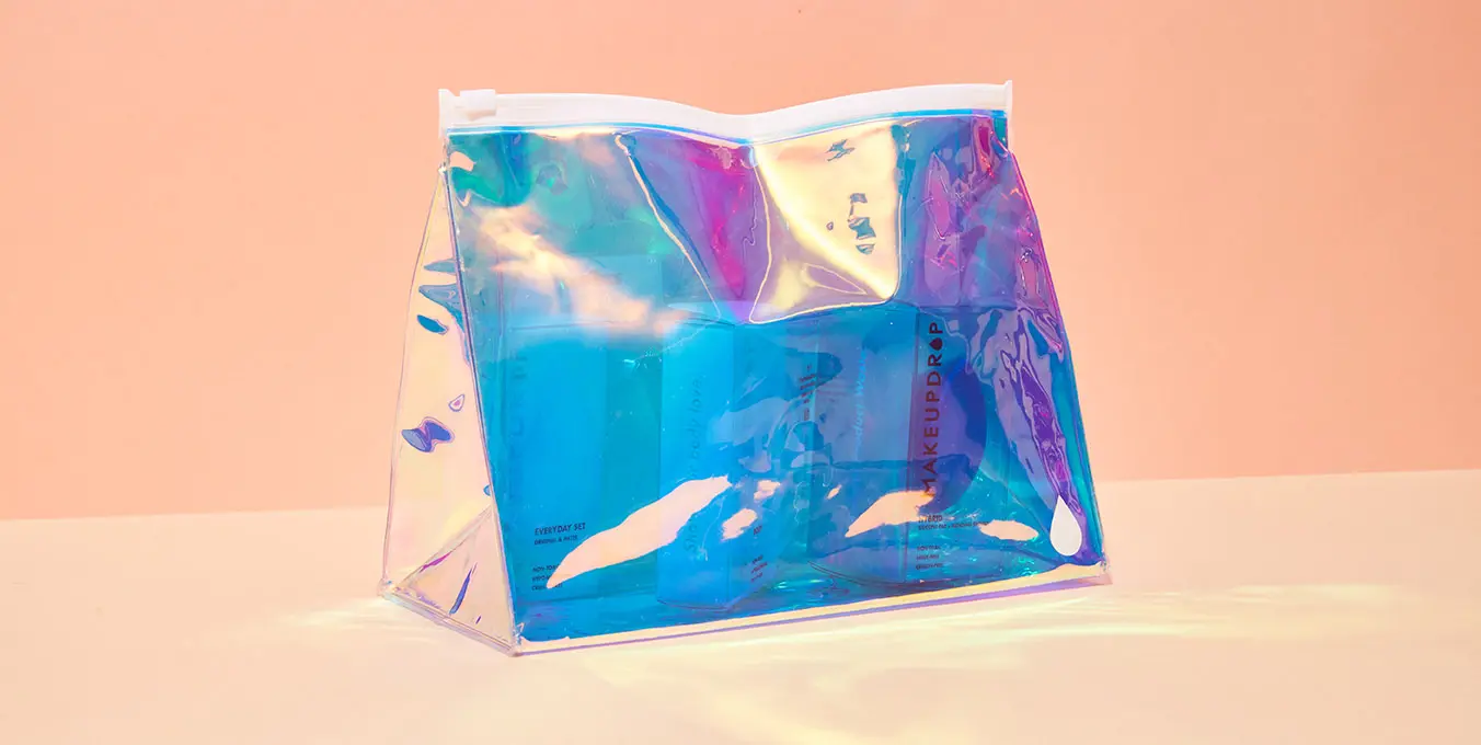 Plastic packaging with MakeupDrop products inside