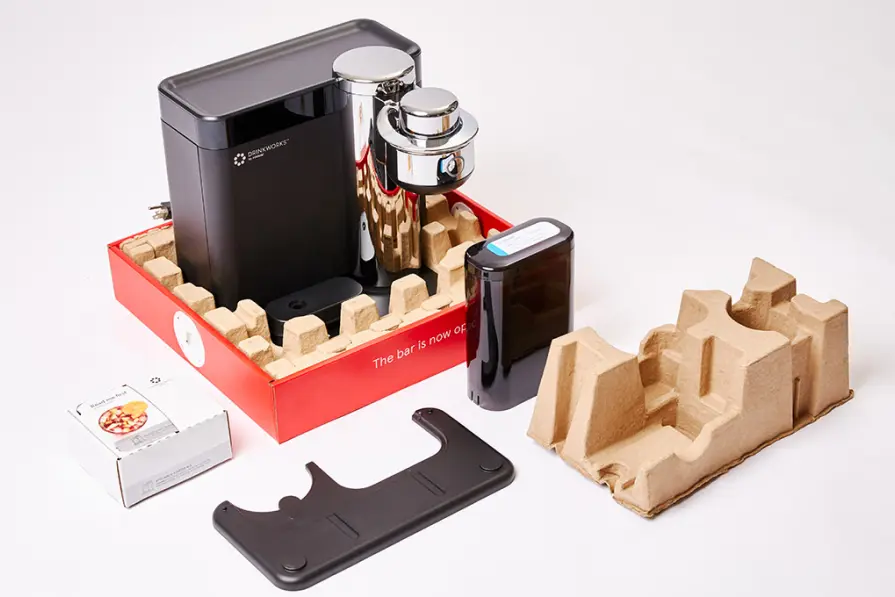Drinkworks molded pulp insert sustainable packaging case study