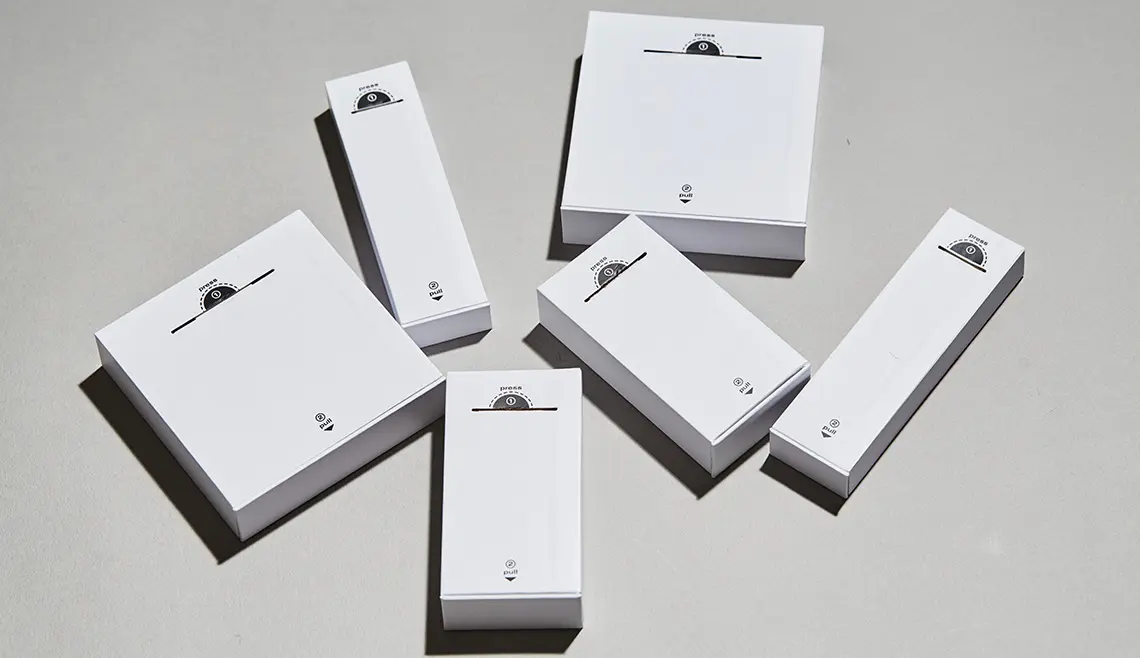 Zenlock sustainable all-paper rigid box and child-resistant cannabis packaging