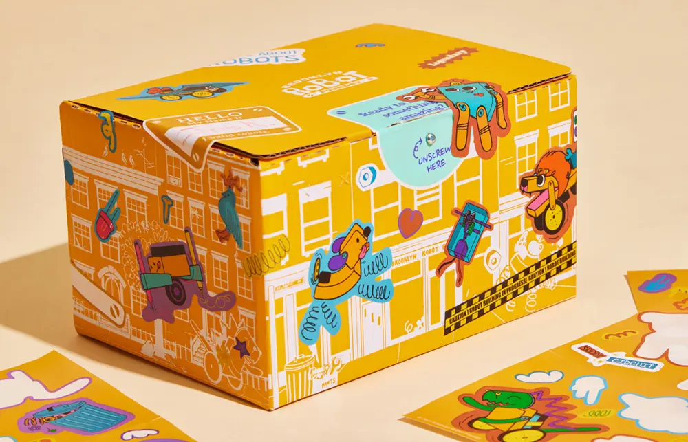 Multifunctional robot building kit packaging by Brooklyn Robot Foundry