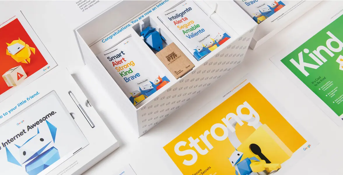 Google Be Internet Awesome Kit custom influencer packaging by Zenpack