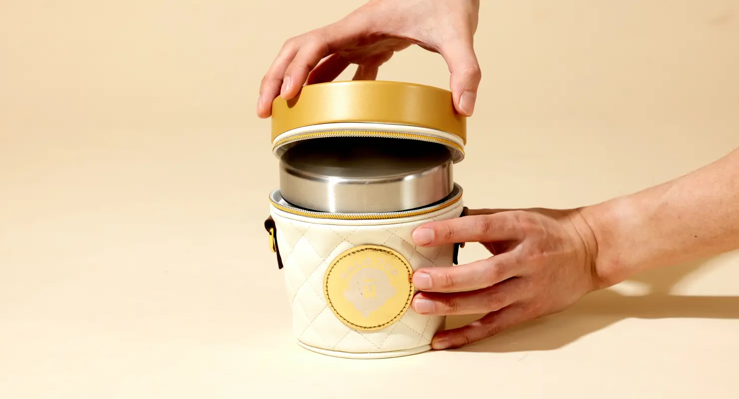 Halo Top custom PR box and unboxing experience designed by Zenpack