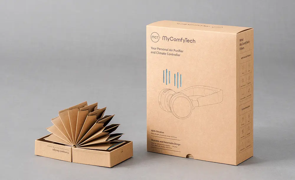 MyComfyTech Headset Air Purifier innovative packaging design