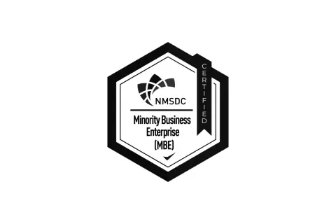 NMSDC certified Minority Business Enterprise (MBE) badge for Zenpack packaging agency.