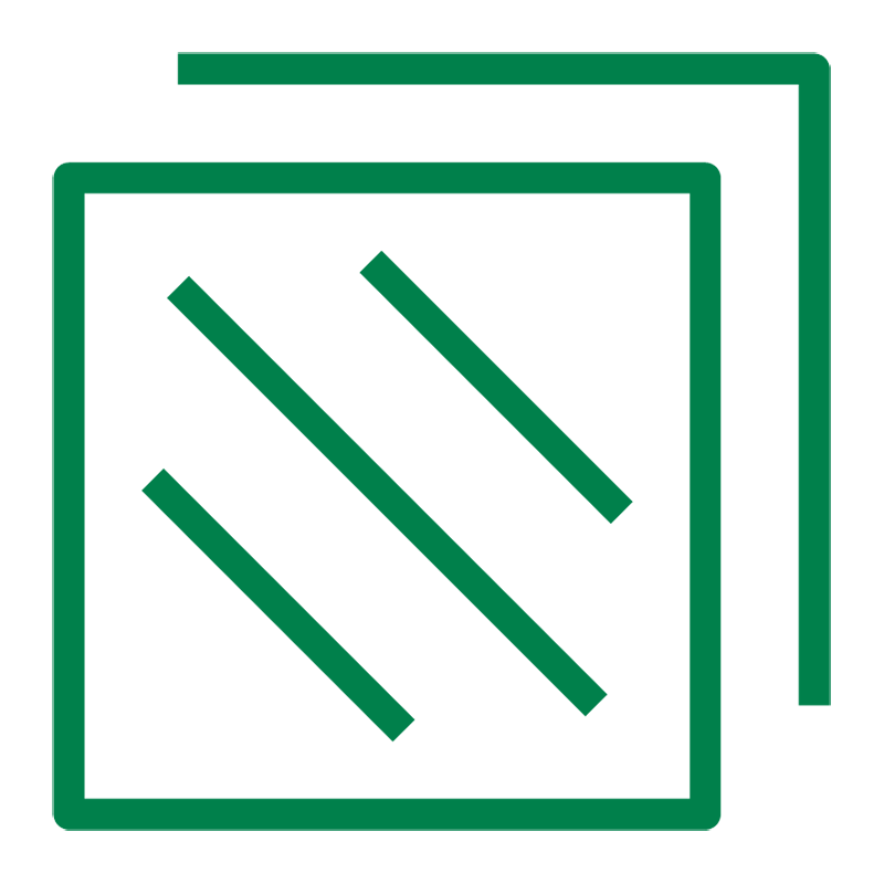 Visual and material standardization icon