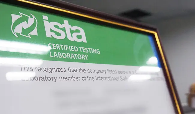 ISTA-certified lab testing for packaging structures