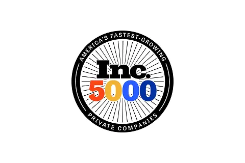 Inc. 5000 certification emblem highlighting Zenpack's high-growth custom packaging solutions.