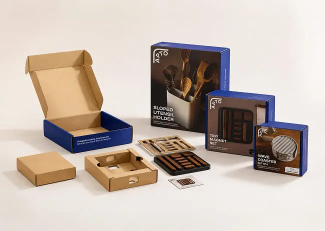 Modular packaging system design across multi-SKU product lines for APTO by Zenpack.