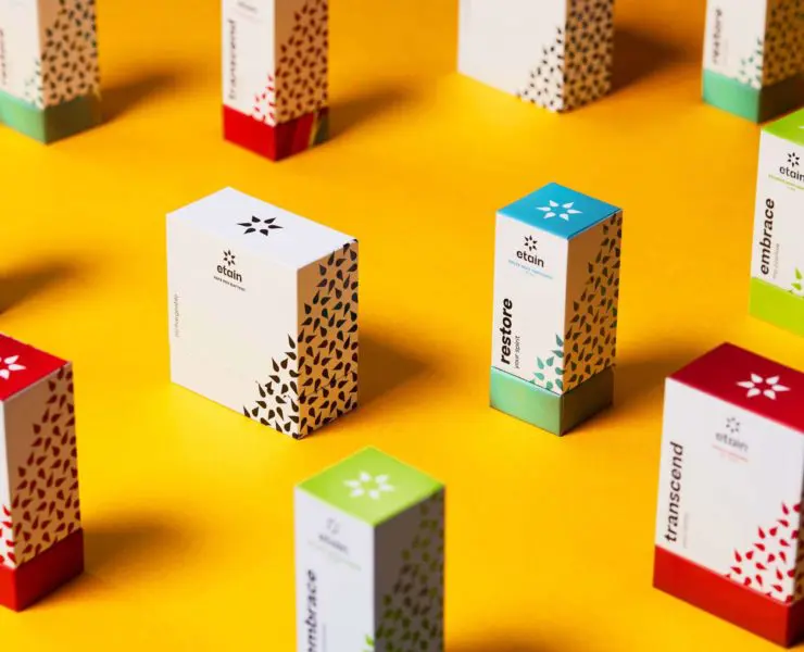 example of packages designed for etain
